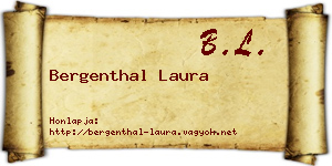 Bergenthal Laura névjegykártya